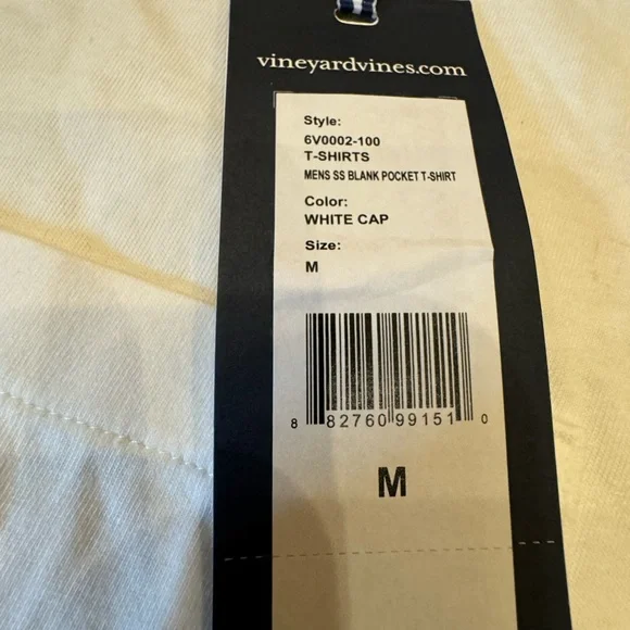 NWT Vineyard Vines White Short Sleeve Tee Size M - Picture 4 of 9
